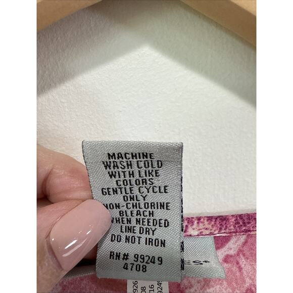 Catherines Pink Floral Tunic Top Sz 1X Accordian Wide Bell Sleeves Peasant Boho - Picture 3 of 7